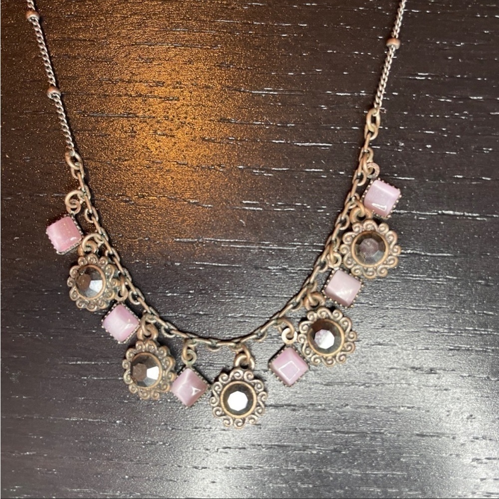 Lia Sophia Rose Gold Earring and Necklace Set - Picture 2 of 4